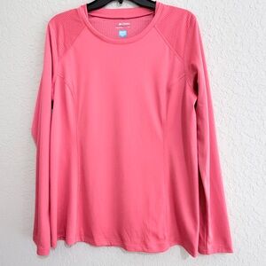Columbia Freezer Coil Women’s Guava Pink Long Sleeve Light Weight Size Large